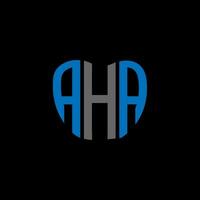AHA letter logo creative design. AHA unique design. vector