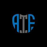 atf letra logo creativo diseño. atf único diseño. vector