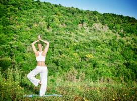 Yoga asana outdoor photo