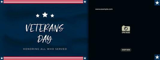 Veterans Day, honoring all who served.Frame and star ornament designs for advertisements, posters, banners, backgrounds. vector