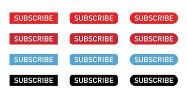 Subscribe Button Icons in vector