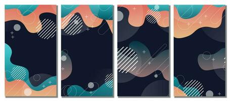 Abstract modern template set background. vector