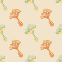 Simple psychedelic mushrooms seamless pattern. Magical fly agaric wallpaper. vector