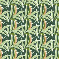 Stylized tropical palm leaves wallpaper. Jungle palm leaf seamless pattern. vector