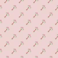 Simple psychedelic mushrooms seamless pattern. Magical fly agaric wallpaper. vector