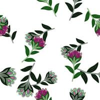 Creative flower stylized seamless pattern. Hand drawn botanical illustration. Abstract floral wallpaper. vector