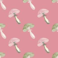 Seamless pattern with psychedelic mushrooms. Magical fly agaric wallpaper. vector