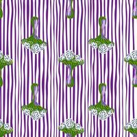 Simple psychedelic mushrooms seamless pattern. Magical fly agaric wallpaper. vector