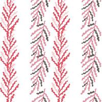 Abstract seaweed backdrop. Organic fern leaves seamless pattern. Simple style botanical background. vector