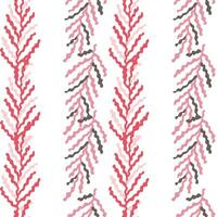 Abstract seaweed backdrop. Organic fern leaves seamless pattern. Simple style botanical background. vector