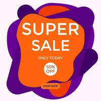 SALE OFFERS AND PROMOTION TEMPLATE BANNER DESIGN.COLORFUL FLAT COLOR BACKGROUND VECTOR. GOOD FOR SOCIAL MEDIA POST, COVER , POSTER vector