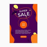 SALE OFFERS AND PROMOTION TEMPLATE BANNER DESIGN.COLORFUL FLAT COLOR BACKGROUND VECTOR. GOOD FOR SOCIAL MEDIA POST, COVER , POSTER vector