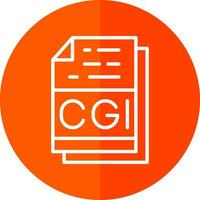 Cgi File Format Vector Icon Design
