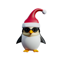 pinguino cappello Santa ai generativo png