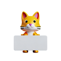 gato placa fofa ai generativo png