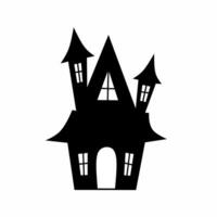 haunted house icon vector illustration isolated on white background suitable for halloween element