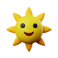 Sol fofa verão ai generativo png