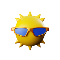 Sun Cute Summer AI Generative png