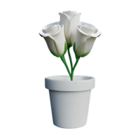 Rose Pot Flower AI Generative png