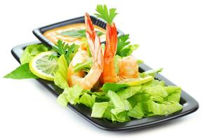 Tasty shrimp salad photo