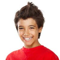 Cheerful boy portrait photo