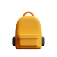 Backpack Bag Yellow AI Generative png