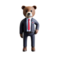 oso pardo oso traje ai generativo png