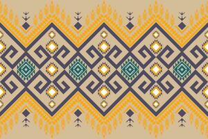ethnic geometric seamless pattern. Geometric ethnic pattern can be used in fabric design for clothes, decorative paper, wrapping, textile, embroidery, illustration, vector, carpet vector