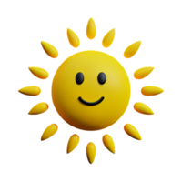 Sun Cute Summer AI Generative png