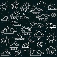 Weather pattern, vector seamless pattern