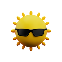 Sol fofa verão ai generativo png