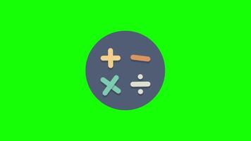 a calculator icon on a green background video