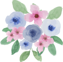 azul rosa arranjo png