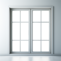 AI generative White window in modern style with transparent windows, png