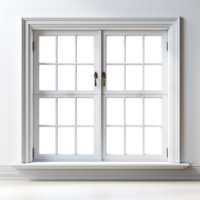 AI generative White window in modern style with transparent windows, png