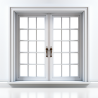 AI generative White window in modern style with transparent windows, png