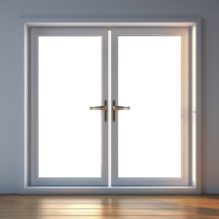 AI generative White window in modern style with transparent windows, png