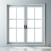 AI generative White window in modern style with transparent windows, png
