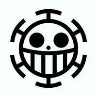 Heart pirates logo, One piece anime. vector