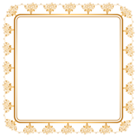 Luxury Golden Floral Rectangle Corner Certificate Page Border Pattern Line Photo Thai Frame Islamic Wedding Invitation Background png