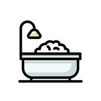 Bath and shower flat design illustration suitable for various design projects vector