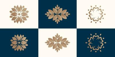 Lotus logo design simple concept Premium Vector