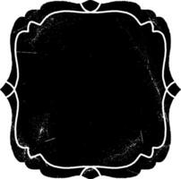 a black and white frame with a white border vector