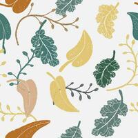 a pattern with leaves and branches vector