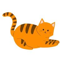 cute tabby cat vector illustration