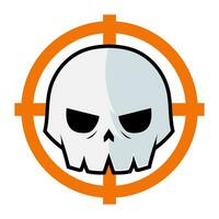 skull target head shot vector