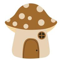 mushroom fairy tale house vector