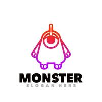 Monster line art vector