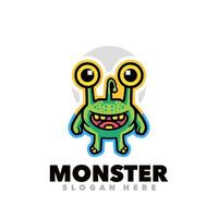 Cute monster cartoo template vector