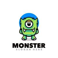 Monster nature cartoon vector